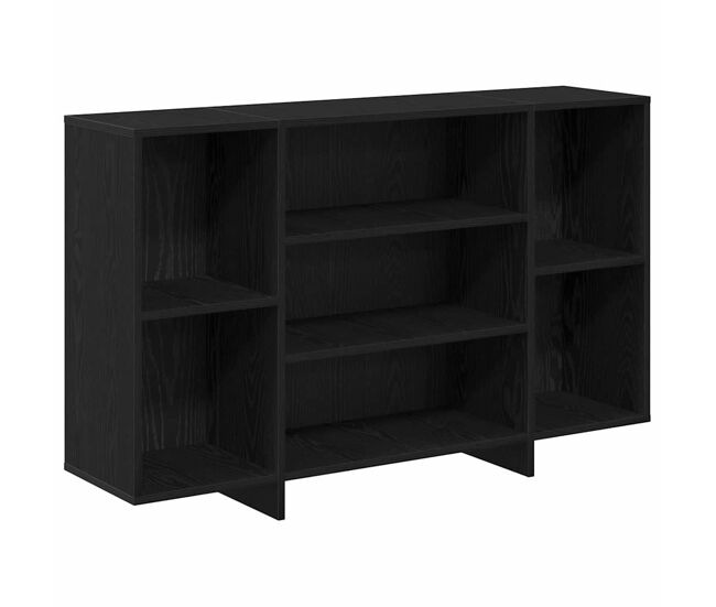 Aparador - mueble de almacenamiento roble negro 120 x 30 x 75 cm madera de ingeniería es4955