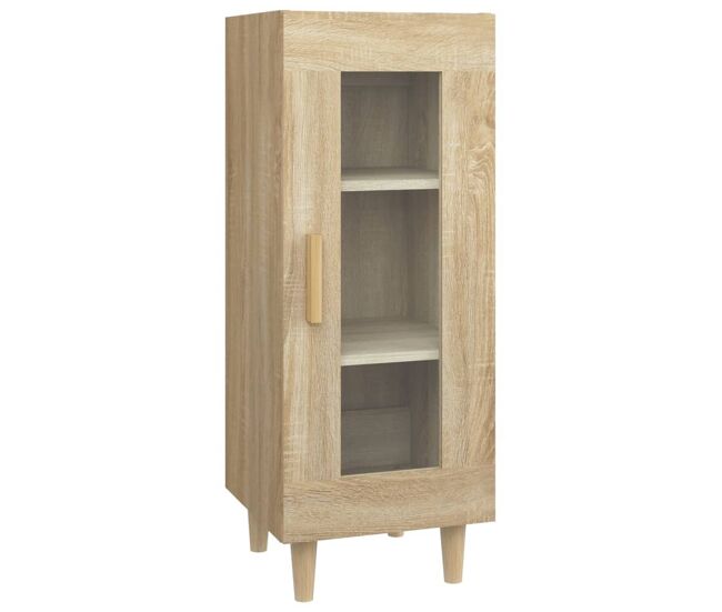 Aparador - mueble de almacenamiento madera contrachapada color roble sonoma 34,5x34x90 cm es4288