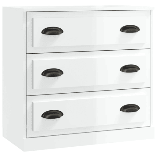 Aparador - Bufete - Móvei de apoio 70x35,5x67,5 cm derivados de madeira branco brilhante pt4216