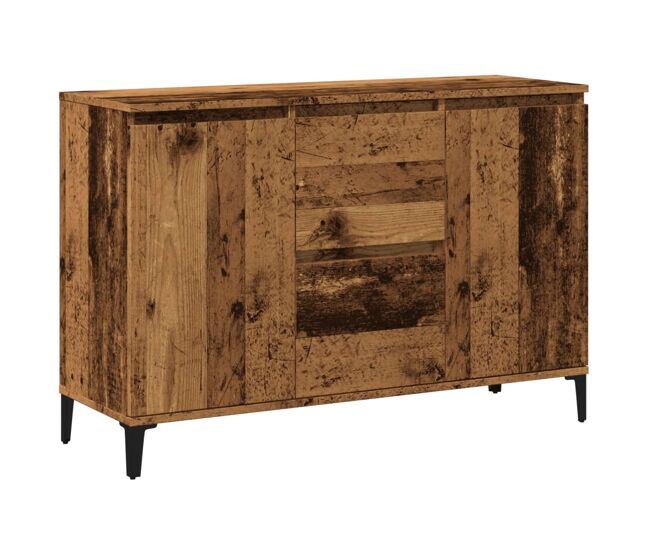 Aparador - mueble de almacenamiento de madera de ingeniería envejecida 102x35x70 cm es3235