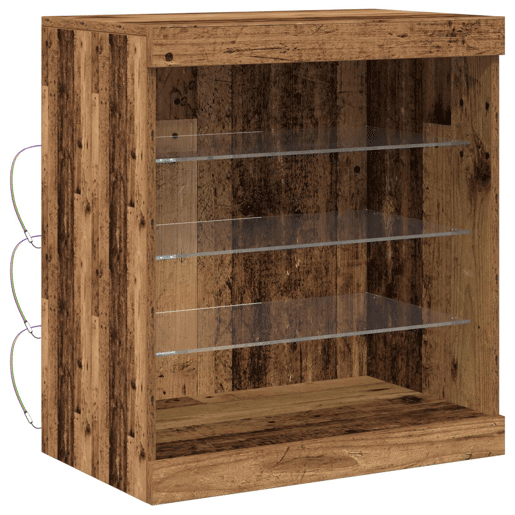 Aparador - Bufete - Móvei de apoio LED Madeira antiga 60,5 x 37 x 67 cm pt4166