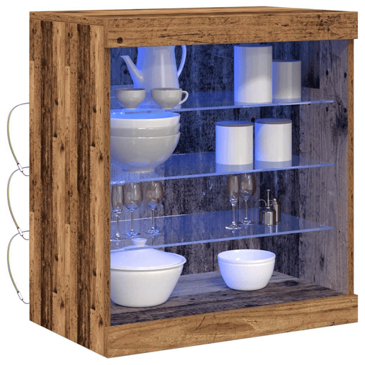 Aparador - Bufete - Móvei de apoio LED Madeira antiga 60,5 x 37 x 67 cm pt4166