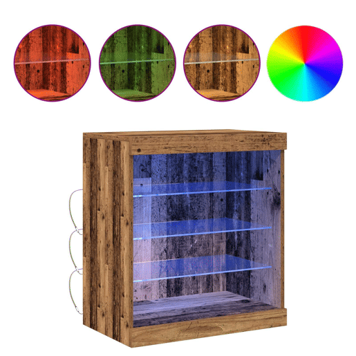 Aparador - Bufete - Móvei de apoio LED Madeira antiga 60,5 x 37 x 67 cm pt4166