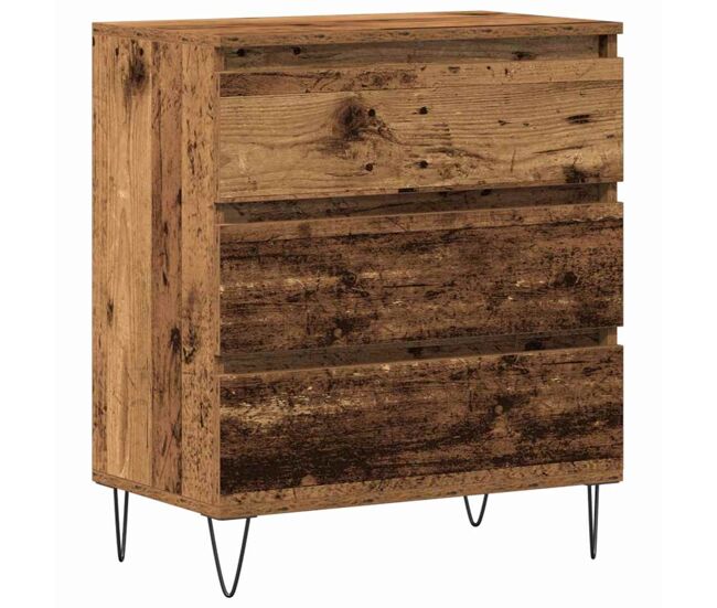 Aparador - mueble de almacenamiento madera vieja 60 x 35 x 70 cm madera de ingeniería es4706