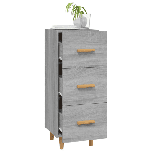 Aparador - Bufete - Móvei de apoio 34,5x34x90 cm derivados de madeira sonoma cinzento pt4434