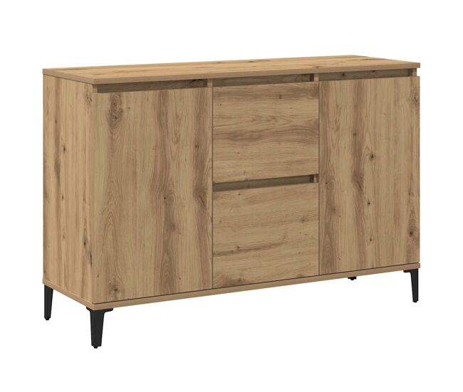 Aparador - mueble de almacenamiento de madera de ingeniería roble artisan 102x35x70 cm es3666