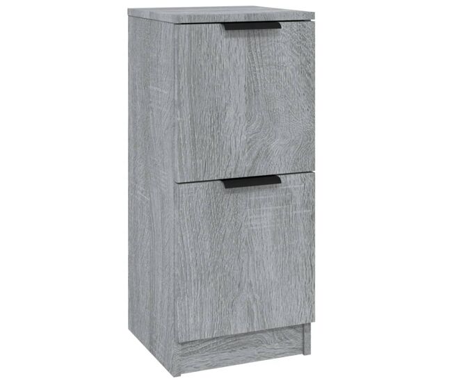 Aparador - mueble de almacenamiento de madera contrachapada gris sonoma 30x30x70 cm es2864