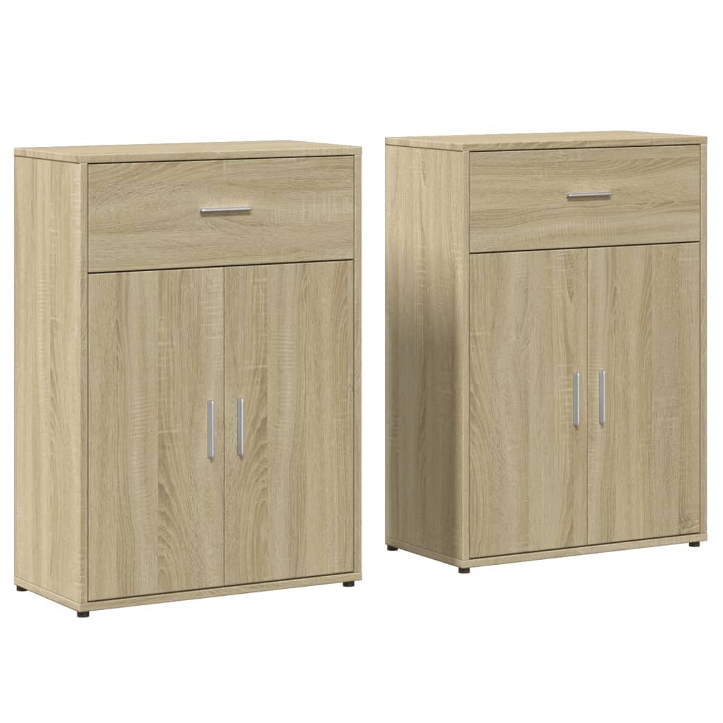 Aparador - Mueble de almacenamiento 2 uds 60 Madera Clara