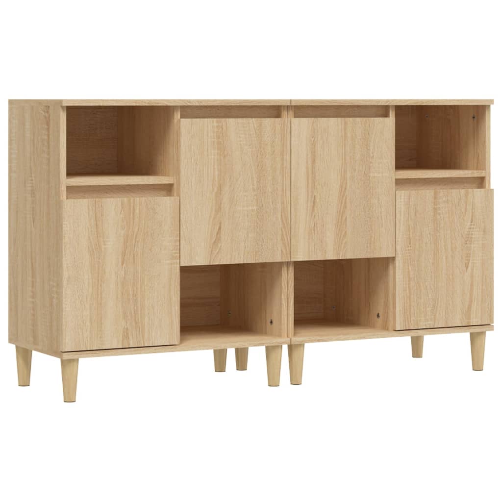 Aparador - Mueble de almacenamiento 2 uds 60 Madera Clara
