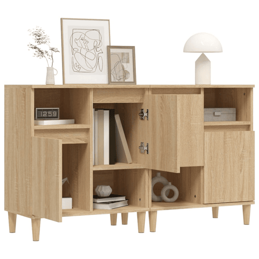 Aparadores - Bufetes - Móveis de apoio 2 pcs 60x35x70 cm derivados madeira carvalho sonoma pt5165