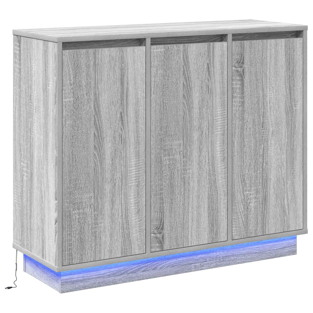 Aparador - Mueble de almacenamiento 90 Roble/ Gris