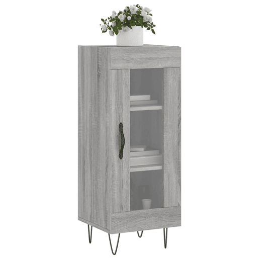 Aparador - Bufete - Móvei de apoio 34,5x34x90 cm derivados de madeira sonoma cinzento pt4452
