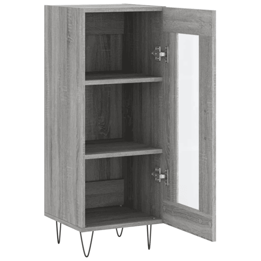 Aparador - Bufete - Móvei de apoio 34,5x34x90 cm derivados de madeira sonoma cinzento pt4452