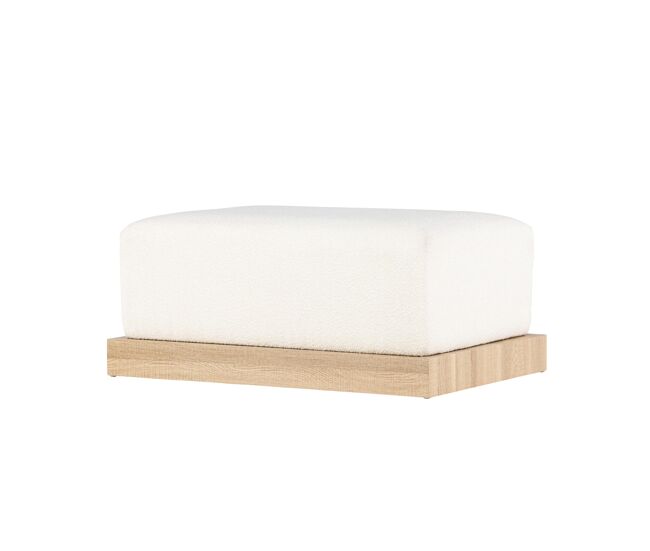 Puf ivy 100x70x45 blanco