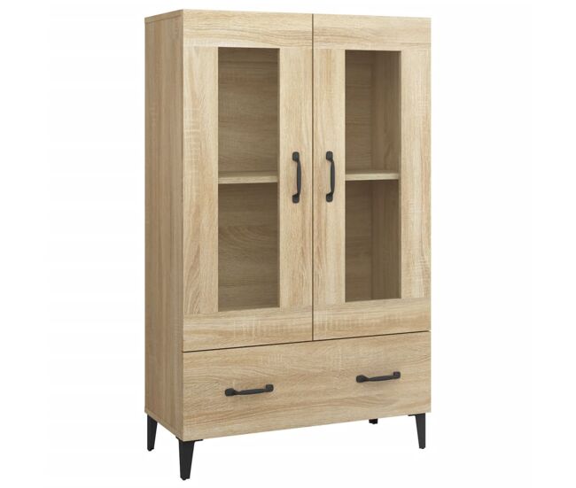 Aparador - mueble de almacenamiento madera contrachapada roble sonoma 70x31x115 cm es4354