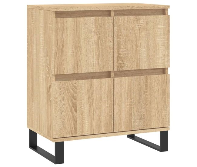 Aparador - mueble de almacenamiento de madera contrachapada roble sonoma 60x35x70 cm es3085