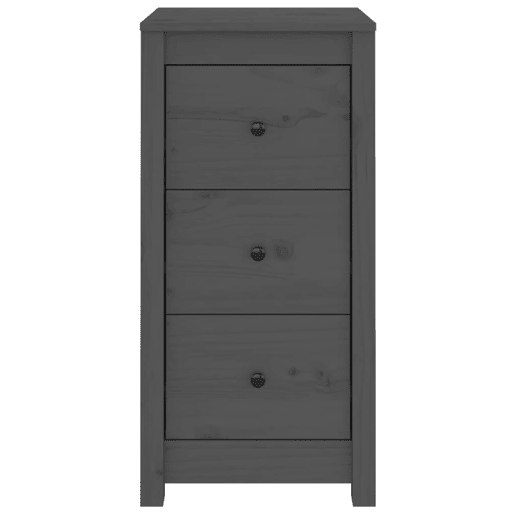 Aparadores - Bufetes - Móveis de apoio 2 pcs 40x35x80 cm madeira de pinho maciça cinza pt5245