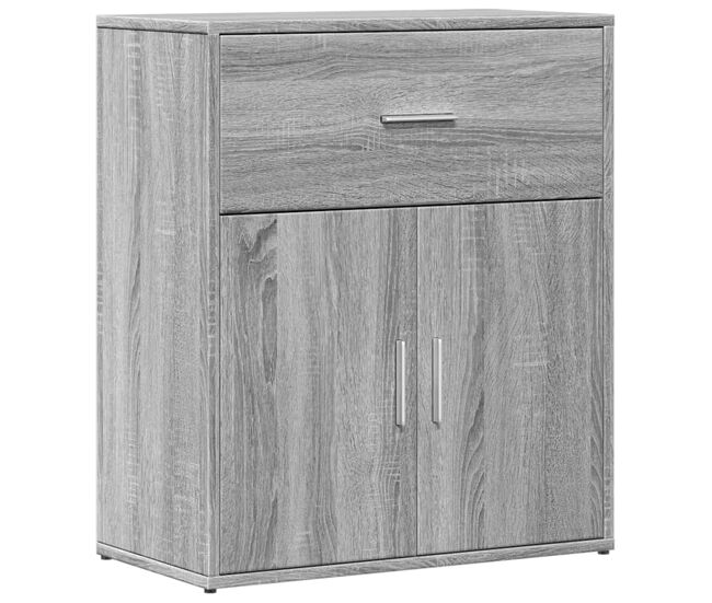 Aparador - mueble de almacenamiento de madera de ingeniería gris sonoma 60x31x70 cm es3421