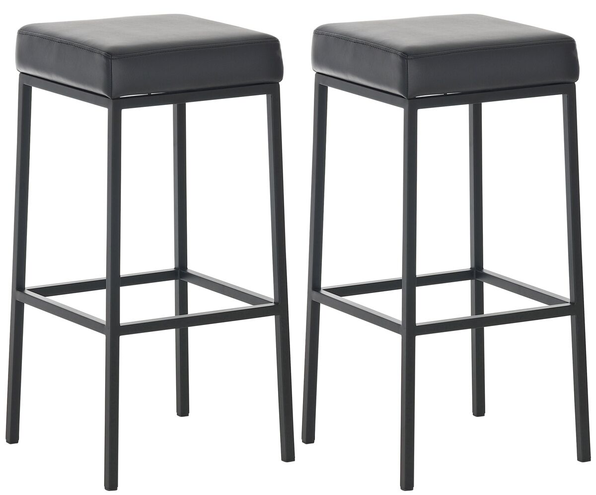 Conjunto de 2 taburetes de bar con reposapiés diseño