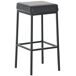 Conjunto de 2 taburetes de bar con reposapiés diseño Conjunto de 2 taburetes de bar con reposapiés diseño Negro