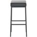 Conjunto de 2 taburetes de bar con reposapiés diseño Conjunto de 2 taburetes de bar con reposapiés diseño Negro
