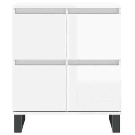 Aparador - Bufete - Móvei de apoio 60x35x70 cm derivados de madeira branco brilhante pt2571
