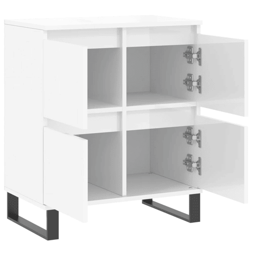Aparador - Bufete - Móvei de apoio 60x35x70 cm derivados de madeira branco brilhante pt2571