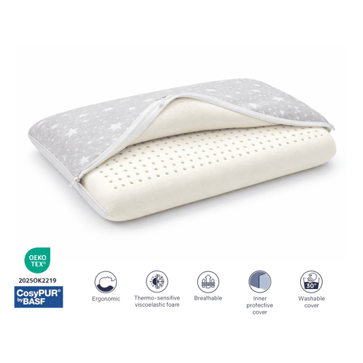 Almofada Juventude 70x35 - 6 CM - Viscoelástico. Removível e lavável. ergonômico. seu primeiroalmofada Almofada Juventude 70x35 - 6 CM - Viscoelástico. Removível e lavável. ergonômico. seu primeiroalmofada