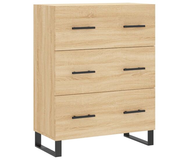 Aparador - mueble de almacenamiento de madera de ingeniería roble sonoma 69,5x34x90 cm es3767