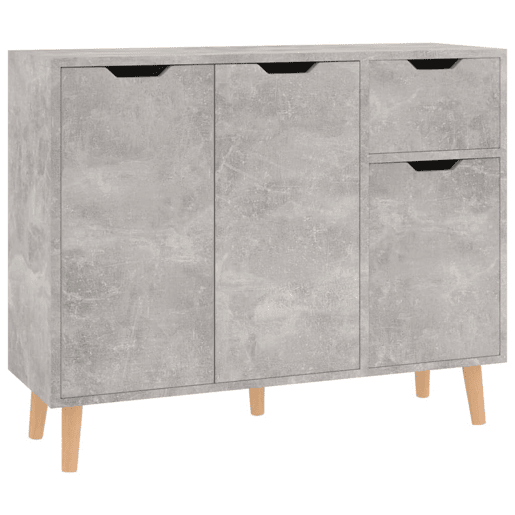 Aparador - Bufete - Móvei de apoio 90x30x72 cm derivados de madeira cinza cimento pt3367