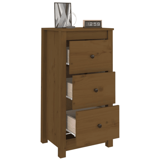 Aparadores - Bufetes - Móveis de apoio 2 pcs 40x35x80 cm pinho maciço castanho mel pt5248