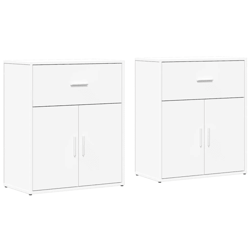 Aparadores - Bufetes - Móveis de apoio 2 pcs 60x31x70 cm derivados de madeira branco pt3110