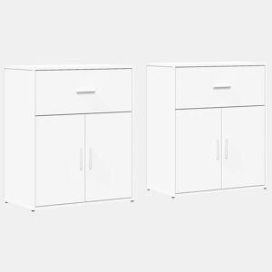 Aparadores - Bufetes - Móveis de apoio 2 pcs 60x31x70 cm derivados de madeira branco pt3110