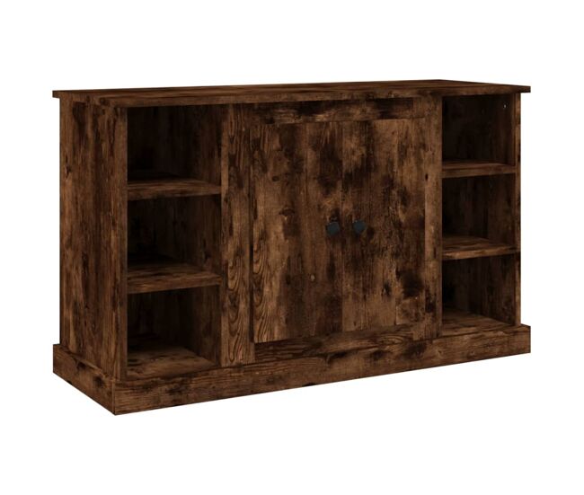 Aparador - mueble de almacenamiento madera contrachapada color roble ahumado 100x35,5x60cm es4219