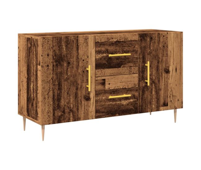Aparador - mueble de almacenamiento de madera de ingeniería envejecida 100x36x60 cm es3225