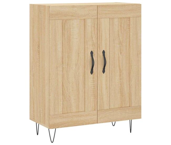 Aparador - mueble de almacenamiento de madera de ingeniería roble sonoma 69,5x34x90 cm es3777