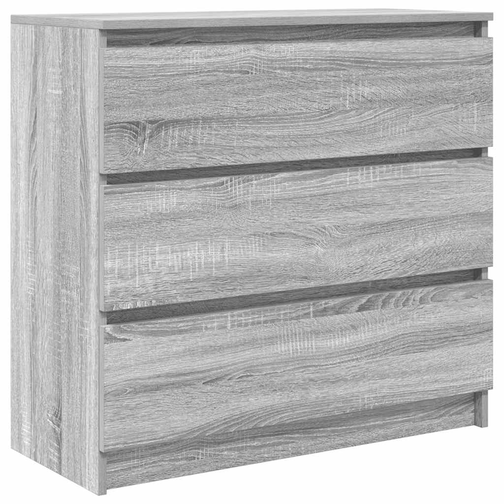 Aparador - Mueble de almacenamiento 80 Roble/ Gris