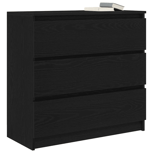 Aparador - Bufete - Móvei de apoio 80x35x76 cm derivados de madeira carvalho preto pt3829