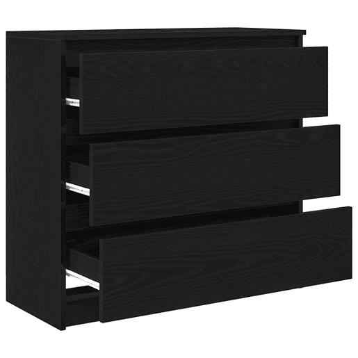 Aparador - Bufete - Móvei de apoio 80x35x76 cm derivados de madeira carvalho preto pt3829