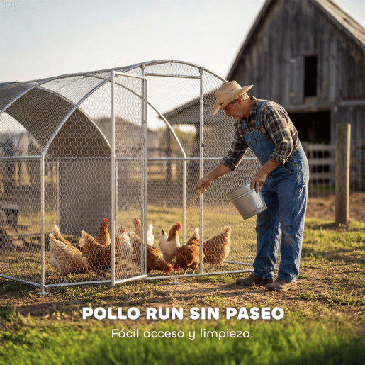 PawHut Galinheiro de Exterior Grande 2,8x5,1x1,9 m, 14,2 m² Galinheiro de Aço Galvanizado com Cobertura de Tecido Oxford Anti-UV e Impermeável Porta e Fechos Gaiola para 15-24 Galinhas Prateado PawHut Galinheiro de Exterior Grande 2,8x5,1x1,9 m, 14,2 m² Galinheiro de Aço Galvanizado com Cobertura de Tecido Oxford Anti-UV e Impermeável Porta e Fechos Gaiola para 15-24 Galinhas Prateado
