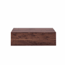 Mesa de sala retangular 90×50×30 cm - Estilo moderno e luxuoso, com pés antiderrapantes, material MDF - Cor nogueira
