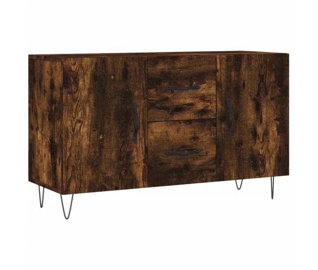 Aparador - mueble de almacenamiento madera de ingeniería roble ahumado 100x36x60 cm es4516