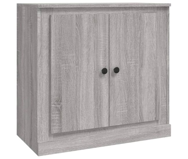 Aparador - mueble de almacenamiento de madera contrachapada gris sonoma 70x35,5x67,5 cm es2912