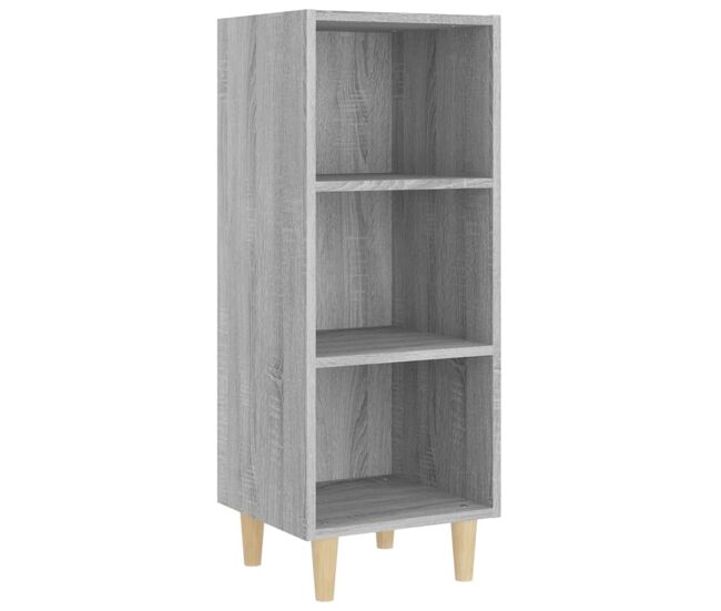 Aparador - mueble de almacenamiento de madera contrachapada gris sonoma 34,5x32,5x90 cm es2865