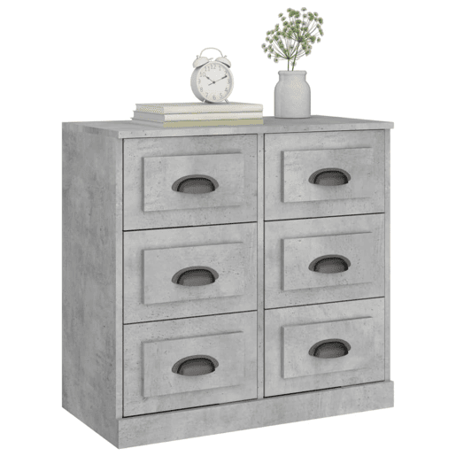 Aparador - Bufete - Móvei de apoio 70x35,5x67,5 cm derivados de madeira cinzento cimento pt2833
