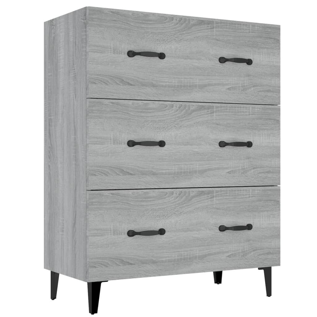 Aparador - Mueble de almacenamiento 69 Roble/ Gris