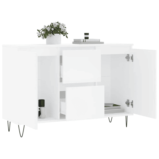 Aparador - Bufete - Móvei de apoio 101,5x35x70 cm derivados de madeira branco pt3137