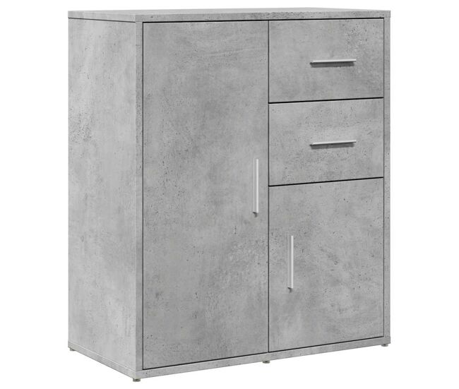 Aparador - mueble de almacenamiento de madera de ingeniería gris hormigón 60x31x70 cm es3312