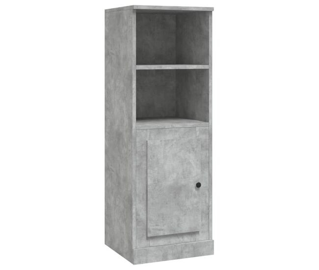 Aparador - mueble de almacenamiento madera contrachapada gris hormigón 36x35,5x103,5 cm es4313