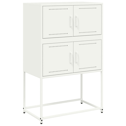 Aparador - Bufete - Móvei de apoio 68,5x38,5x107 cm aço branco pt2217
